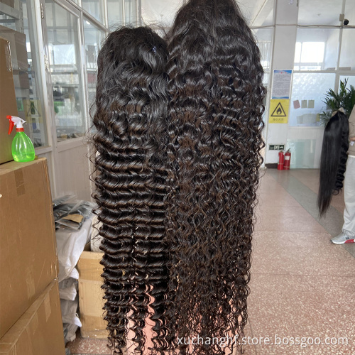 Peruvian Deep Wave Wigs HD Transparent Lace Front Human Hair Wigs 13x6 PrePlucked 150% Density Human Hair Wigs